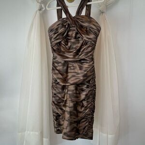 Carmen Marc Valvo 100% Silk Built-in Corset Dress | Formal Dress |